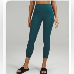 Lululemon 25” Align Ribbed Green Jasper Size 4